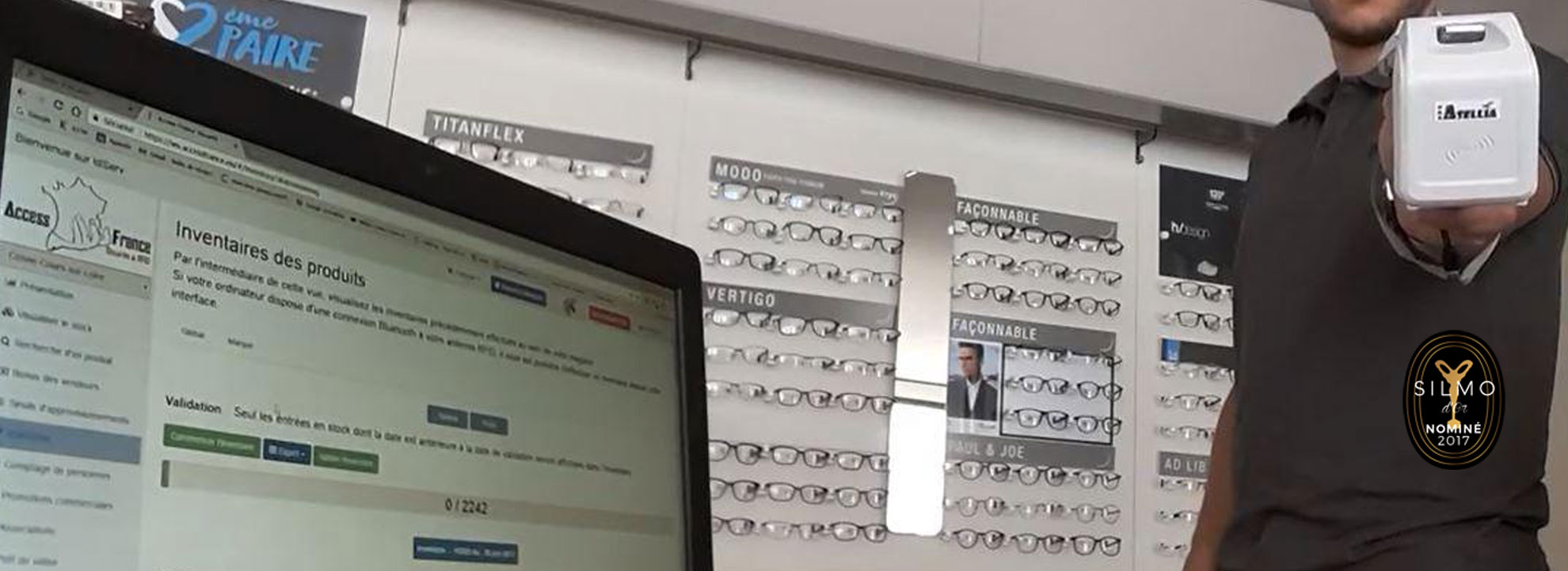 Access España Seguridad RFID para tienda de optica, Alarma RFID para gafas, Inventario, stock. Robot RFID, Webservice en el cloud ...